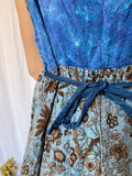 Abito bluette patchwork
