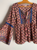 Camicia bohémienne rosa