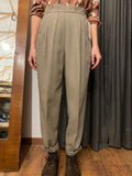 Pantaloni taglio maschile menta