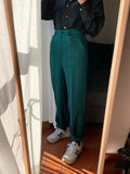 Pantaloni di lana verdi