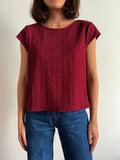 Maglietta bordeaux lurex