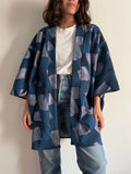 Kimono jacquard blu