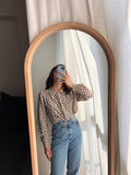 Camicia di seta piccola fantasia