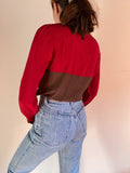 Camicia bicolor bordeaux e marrone