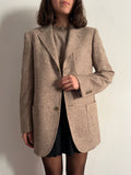 Blazer maschile tweed beige