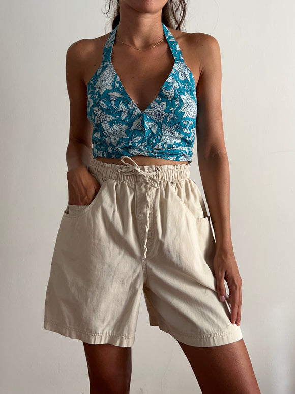 Pantaloncino panna con coulisse