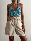 Pantaloncino panna con coulisse