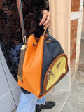 Borsa a secchiello multicolor