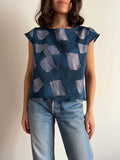 Maglietta jacquard blu