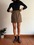 Completo pied de poule marrone