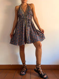 Abito schiena nuda corto blu
