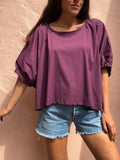 Blusa oversize prugna