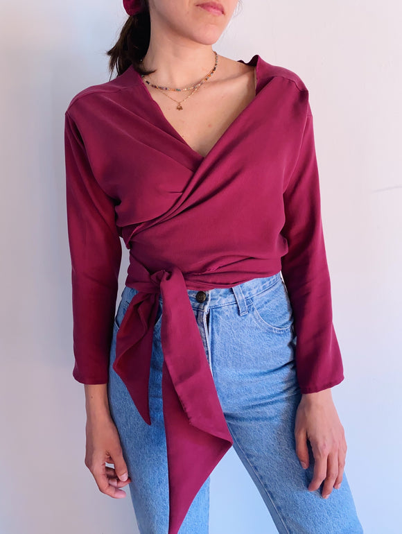 PRE ORDINE • Wrap top violetto