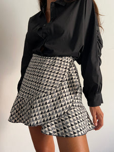 PRE ORDINE • Gonna corta tweed triangoli
