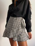 PRE ORDINE • Gonna corta tweed triangoli