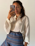 Camicia panna trama ton sur ton