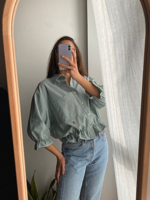 Camicia Gilbi di Tommy Hilfiger verde mélange