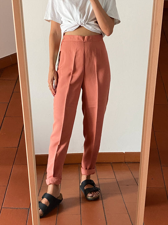 Pantaloni stock Benetton • rosa scuro