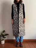 Gilet lungo animalier