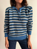 Maglione azzurro con colletto