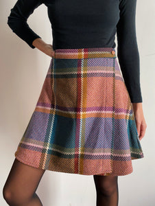 PRE ORDINE • Gonna a portafoglio in lana tartan multicolor