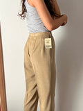 Pantalone beige viscosa