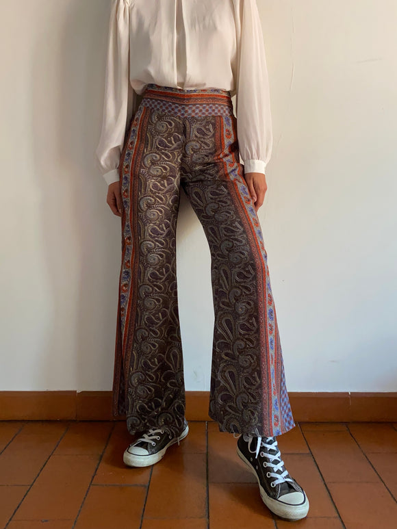 Pantalone indiano flare marrone