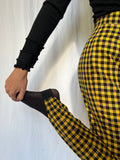 Pantalone tartan giallo