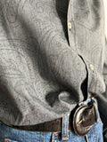 Camicia grigia paisley