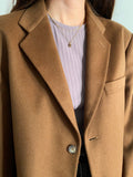 Blazer caramello lana e cachemire