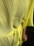 PRE ORDINE • Abito lungo con cintura crepe lime