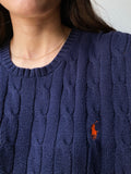 Maglione Ralph Lauren intrecciato blu