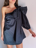 Abito maxi fiocco nero