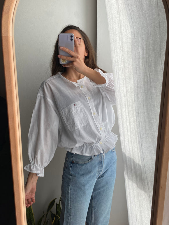 Camicia Gilbi di Tommy Hilfiger bianca a mini righine