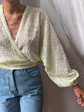 Maglione incrociato giallino