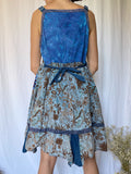Abito bluette patchwork