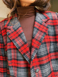 Blazer tartan rosso