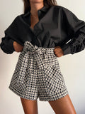 PRE ORDINE • Pantaloncino tweed triangoli