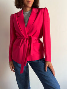 Blazer fuxia con cintura