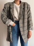 Blazer maschile pied de poule grigio