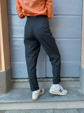 Pantalone a vita alta grigio scuro
