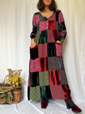 Maxi abito patchwork