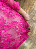 PRE ORDINE • Abito midi pizzo fuxia