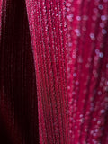 Maglietta bordeaux lurex