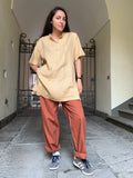 Pantalone di cotone ruggine