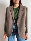 Blazer spigato marrone