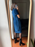 Abito di velluto blu