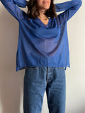 Maglione squadrato bluette