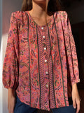 Camicia indiana rosa e nera