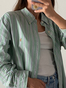 Camicia Ralph Lauren verde a righe